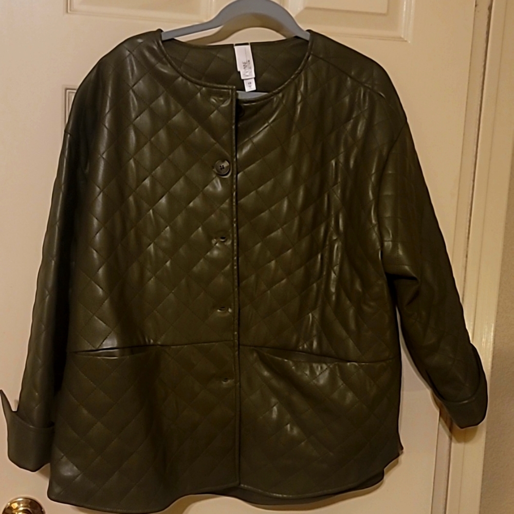 Marla wynne faux leather jacket